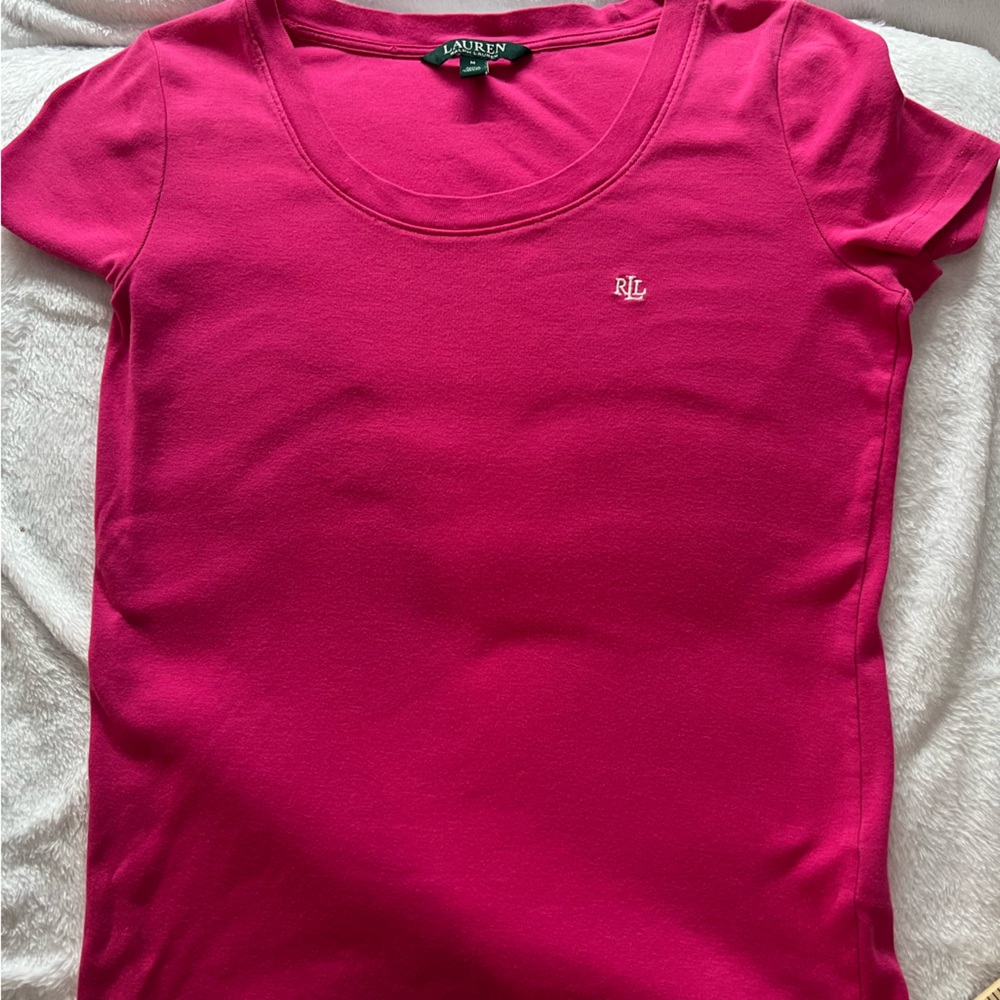 Ralph Lauren Short Sleeve Tee in Bright Pink